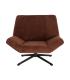 SILLÓN GIRATORIO MARRÓN OSCURO 89 X 86 X 77 CM