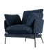 SILLÓN AZUL TEJIDO-METAL CONTRACT 95 X 80 X 79 CM