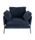 SILLÓN AZUL TEJIDO-METAL CONTRACT 95 X 80 X 79 CM