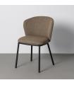 Brown fabric-metal herringbone living room chair 55 x 55 x 78 cm