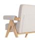 SILLÓN BEIGE TEJIDO-MADERA SALÓN 74 X 76 X 85 CM