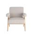 SILLÓN BEIGE TEJIDO-MADERA SALÓN 74 X 76 X 85 CM