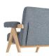 SILLÓN AZUL TEJIDO-MADERA SALÓN 74 X 76 X 85 CM