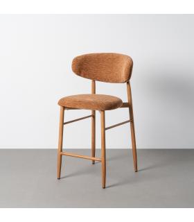 TABURETE MELOCOTÓN TEJIDO-METAL CONTRACT 53 X 52 X 95 CM