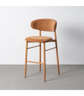 TABURETE MELOCOTÓN TEJIDO-METAL CONTRACT 54 X 52 X 105 CM