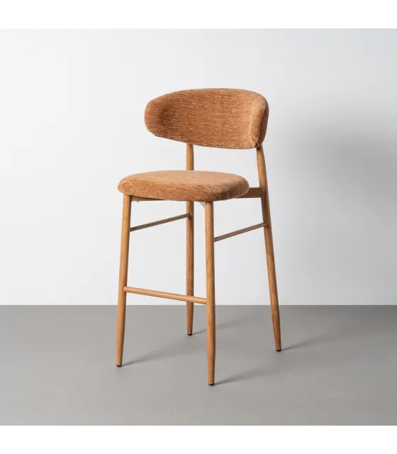 TABURETE MELOCOTÓN TEJIDO-METAL CONTRACT 54 X 52 X 105 CM