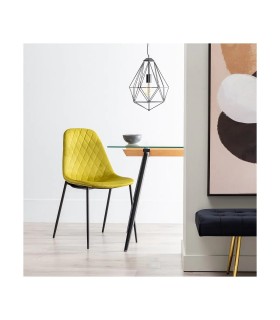 SILLA VERDE TEJIDO-METAL SALÓN 46 X 51 X 83,50 CM