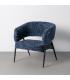 SILLÓN AZUL TEJIDO-METAL SALÓN 71 X 70 X 75 CM