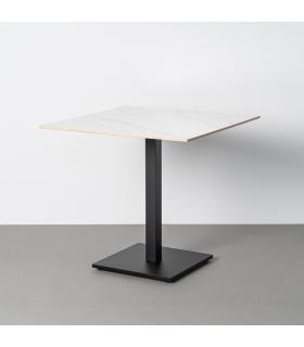 MESA BLANCO PIEDRA SINTERIZADA CONTRACT 80 X 80 X 75 CM