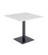 MESA BLANCO PIEDRA SINTERIZADA CONTRACT 80 X 80 X 75 CM