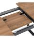 MESA EXTENSIBLE NATURAL DM-METAL SALÓN 120 X 80 X 76 CM