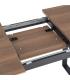MESA EXTENSIBLE MARRÓN DM-METAL SALÓN 120 X 80 X 76 CM