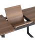 MESA EXTENSIBLE MARRÓN DM-METAL SALÓN 120 X 80 X 76 CM