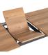 MESA EXTENSIBLE NATURAL DM-METAL SALÓN 160 X 90 X 76 CM