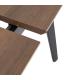 MESA EXTENSIBLE MARRÓN DM-METAL SALÓN 160 X 90 X 76 CM
