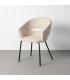 SILLA BRAZOS BEIGE TEJIDO-METAL 59 X 61 X 82 CM