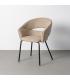 SILLA BRAZOS TAUPE TEJIDO-METAL 59 X 61 X 82 CM