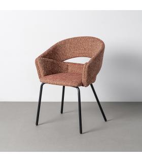 SILLA BRAZOS TEJA TEJIDO-METAL 59 X 61 X 82 CM