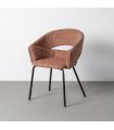 Rust fabric-metal armchair 61.5 x 61 x 81.5 cm