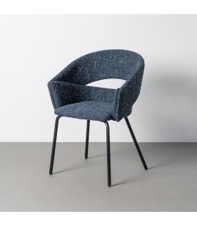 SILLA BRAZOS AZUL TEJIDO-METAL 59 X 61 X 82 CM