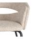 SILLA BRAZOS BEIGE TEJIDO-METAL 59 X 61 X 82 CM