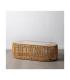 MESA CENTRO NATURAL RATÁN / CRISTAL 130 X 65 X 43,50 CM