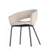 SILLA BRAZOS BEIGE TEJIDO-METAL 59 X 61 X 82 CM