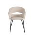 SILLA BRAZOS BEIGE TEJIDO-METAL 59 X 61 X 82 CM