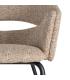 SILLA BRAZOS TAUPE TEJIDO-METAL 59 X 61 X 82 CM