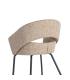 SILLA BRAZOS TAUPE TEJIDO-METAL 59 X 61 X 82 CM
