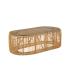 MESA CENTRO NATURAL RATÁN / CRISTAL 130 X 65 X 43,50 CM