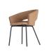 SILLA BRAZOS MOKA TEJIDO-METAL 59 X 61 X 82 CM