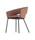 SILLA BRAZOS TEJA TEJIDO-METAL 59 X 61 X 82 CM