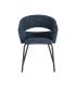 SILLA BRAZOS AZUL TEJIDO-METAL 59 X 61 X 82 CM