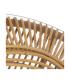 MESA CENTRO NATURAL RATÁN / CRISTAL 130 X 65 X 43,50 CM