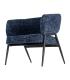 SILLÓN AZUL TEJIDO-METAL SALÓN 71 X 70 X 75 CM