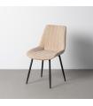 SILLA BEIGE TEJIDO-METAL CONTRACT 50 X 60 X 85 CM