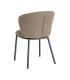 SILLA ESPIGA MARRÓN TEJIDO-METAL 55 X 55 X 78 CM