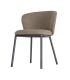 SILLA ESPIGA MARRÓN TEJIDO-METAL 55 X 55 X 78 CM
