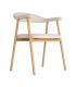 SILLA BRAZOS CREMA TEJIDO-METAL CONTRACT 56 X 50,50 X 76 CM