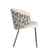 SILLA ESTAMPADO TEJIDO-METAL CONTRACT 56,50 X 56 X 74,50 CM