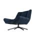 SILLÓN GIRATORIO AZUL TEJIDO-METAL 89 X 86 X 77 CM