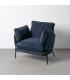 SILLÓN AZUL TEJIDO-METAL CONTRACT 95 X 80 X 79 CM