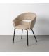 SILLA BRAZOS TAUPE TEJIDO-METAL 59 X 61 X 82 CM