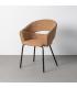 SILLA BRAZOS MOKA TEJIDO-METAL 59 X 61 X 82 CM