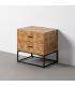 MESITA NATURAL-NEGRO DM-METAL 55 X 41 X 55 CM