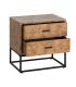 MESITA NATURAL-NEGRO DM-METAL 55 X 41 X 55 CM