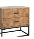 MESITA NATURAL-NEGRO DM-METAL 55 X 41 X 55 CM