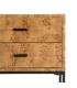 MESITA NATURAL-NEGRO DM-METAL 55 X 41 X 55 CM