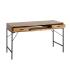 ESCRITORIO NATURAL-NEGRO DM-METAL 140 X 60 X 80 CM
